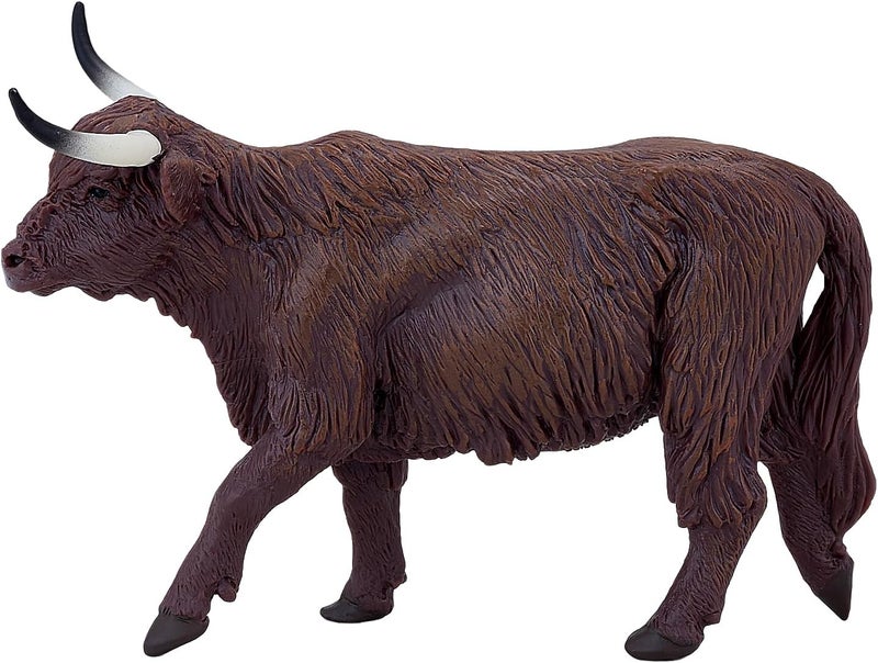 MOJO Highland Cow Realistic Farm Animal Hand Painted Toy Figurine - Image 3
